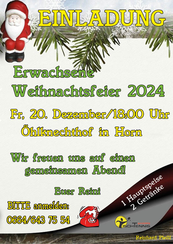 Weihnachtsfeier Erwachsene